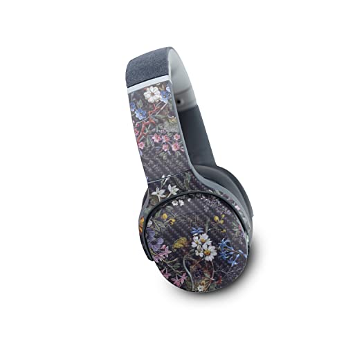 Image of MightySkins Carbon Fiber Skin Compatible with Skullcandy Crusher Evo Wireless - Midnight Blossom | Protective, Durable Textured Carbon Fiber Finish | Easy to Apply