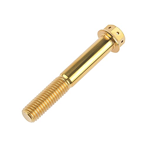 Vis à tête hexagonale M10 contre le desserrage pas 1,25 mm doré x4 - 4