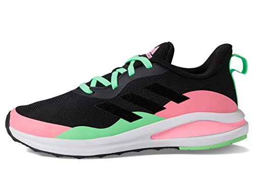 adidas Boy's Fortarun (Little Kid/Big Kid) Black/Black/Beam Pink 2 7 Big Kid M4