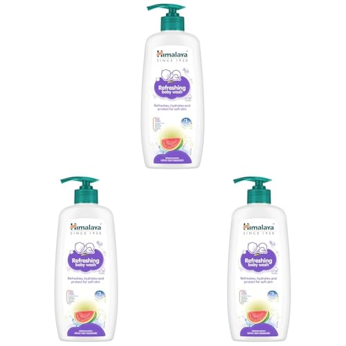 Image of Himalaya Refreshing Baby Wash 400ml | No tears formula |with Watermelon, Neem & Lemon| Keeps baby's skin cool & fresh (Pack of 3)