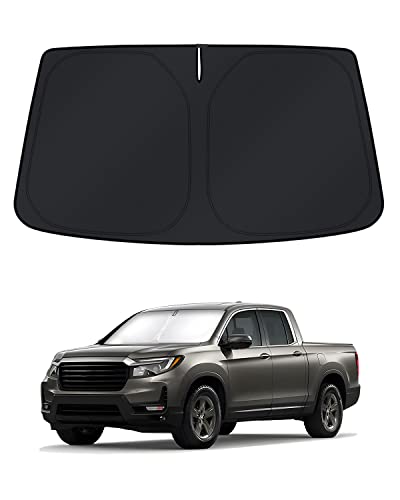 Image of KUST Windshield Sun Shade for Honda Ridgeline Accessories 2017-2025 2026 Window Shade Sun Visor Cover Foldable Blocks UV Rays Keep Your Car Cooler