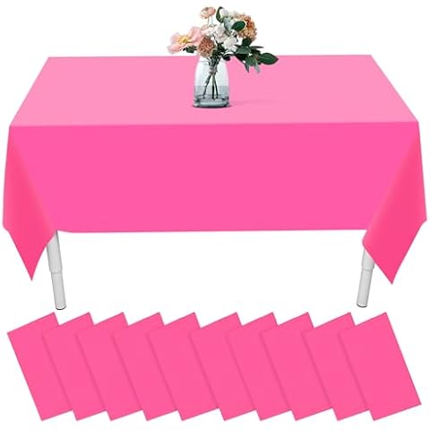 Incisite 10 Pack Rose Red Tablecloths Cover