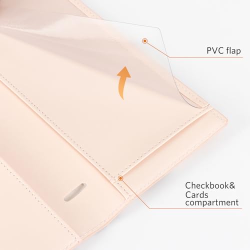 Image of CoBak Checkbook Cover for Women & Men - PU Leather Case with RFID Blocking | Classic Design Check Book Holder for Personal and Business