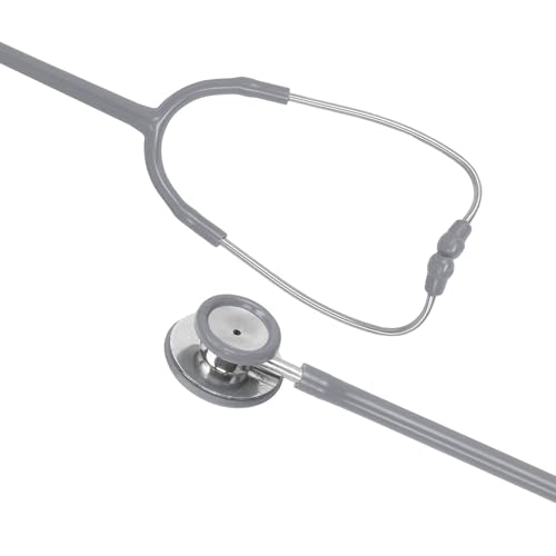 Image of Fidelis Healthcare White Edition Dual Head Stainless Steel Stethoscope for Doctors, Nurses & Medical Students | Light Weight Chest Piece | Flexible Latex Free Tube