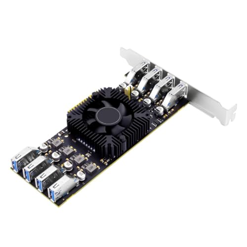 YUGSHNKFC PC Upgrades with 8Port USB3.2 PCIe Card Quick 5Gbps Data Transmission Multiports USB Interfaces Expansion Card