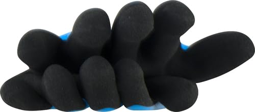 Miniatura 4 de Boss Guantes de trabajo de palma de látex con doble inmersión para hombre, resistentes al agua, color azulnegro, talla L, (8490L)