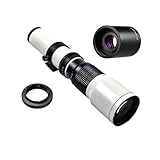 Kompatibel mit Nikon D3400, D500, D7200, D5500, D750, D5300: 500-mm-F8.0-Teleobjektiv (manuell) mit 2X-Konverter (60D, 77D).(A9,A Mount)