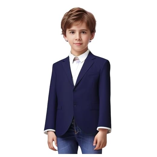 YANLU Meninos Terno Masculino Blazer Slim Formal De Negócios Jaqueta Casual Uniforme Escolar Azul Marinho Casaco Esportivo Tamanho 7