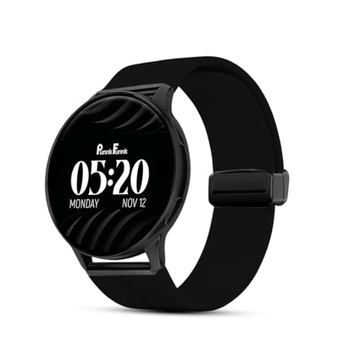 Image of PunnkFunnk Active 2 Smartwatch, 1.39 inch HD Round Display, Bluetooth Calling, Heart Rate & SPO₂, 100+ Sports Modes, IP67, Long Battery Life for Men & Women (Magnetic Black)