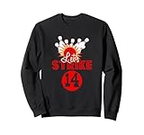 Photo Gallery let s strike 14 - spilla da bowling per 14° compleanno felpa Photo Gallery let s strike 14 - spilla da bowling per 14° compleanno felpa