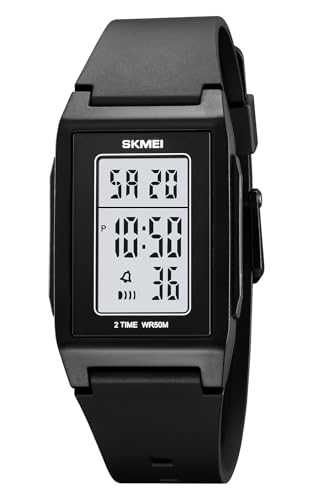 FANMIS メンズ ファッション ミニマリスト アナログ クォーツ 腕時計 ビジネス 超薄型腕時計 ミリタリー スポーツウォッチ 防水 ユニ カジュアル アウトドアウォッチ, ブラックホワイト。, スポーツウォッチ。