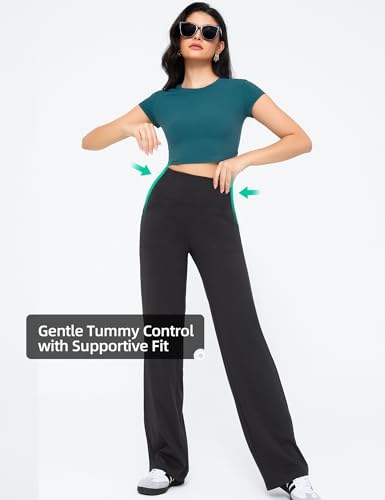 Yogaration Wide Leg Yoga Pants for Women with Pockets, 29.5/31.5/33.5" - image 3