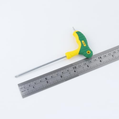 Image of Antrader T15 Torx Wrench,Anti Tamper Proof Hex Key,Chrome Vanadium Steel T-Handle Dual End Long Arm Screwdriver 2pcs,Two-tone