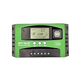 Contrôleur de Charge solaire MPPT automatique 12V 24V, 1 pièce, 30A 40A 60A, régulateur PV for panneau solaire, affichage 5V, double USB