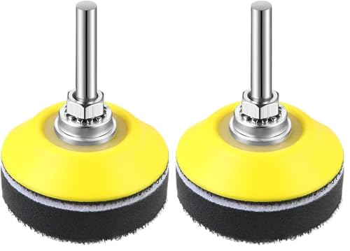 Image of 3 Inch Hook & Loop Sanding Backing Pad, Sanding Disc Pads with 1 /4 Inch Shank & Soft Foam Layer Buffering Pad, Drill Attachment Polishing Kit for Air Die Grinder Sander (Pack of 2)
