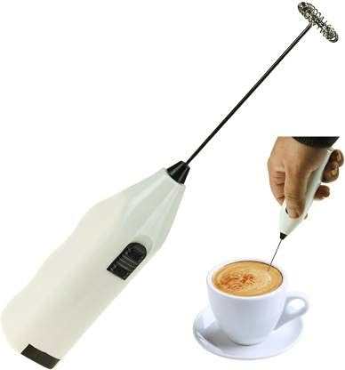Aardika Soft Touch Stainless Steel Mini Handheld Electric Mixer Grinder Organizer Cream Milk Tea Juice and Coffee Hand Mixer Grinder Beater, Multicolour