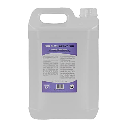 BoomToneDJ Heavy Fog Fluid 5L Liquide professionnel pour machine à fumée lourde. Bidon 5 litres recyclable. Incolore. Inodore. Economique. Fabriqué en France. Normes NF et CE Cover