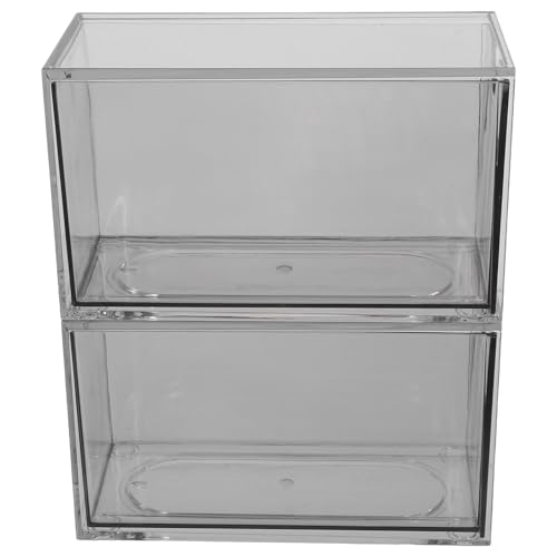 BAZEITFLOW 2pcs Acrylic Stackable Drawer Tea Organiser for Tea Bags Storage in Kitchen Pantry or Office