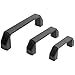 TESHHIPH Cabinet Door Drawer Toolbox Handle Black Furniture Cupboard Wardrobe Handle 1Pcs(180mm-Plastic)