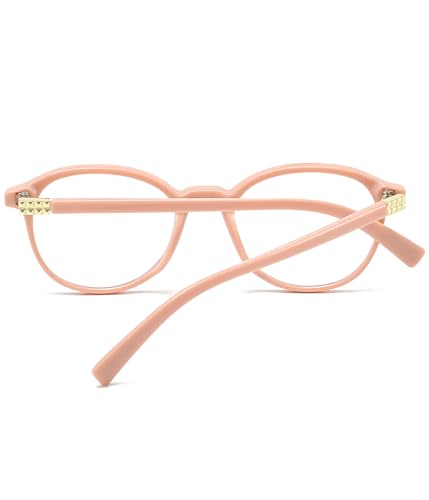 Image of EYLRIM Classic Round Glasses for Women Men Circle Frame Blue Light Glasses Nerd Eyeglasses