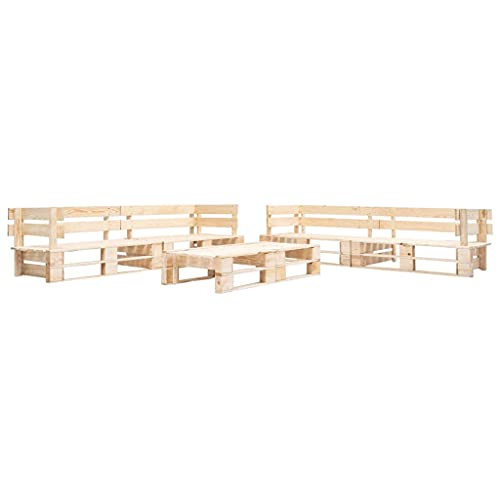 UJCHVHN Home Garden - Juego de 6 palés de jardín de madera natural