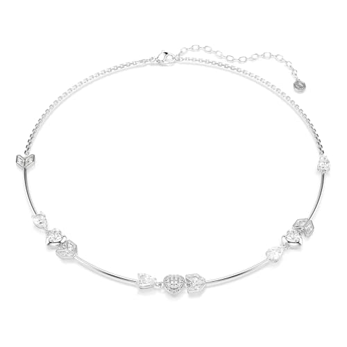 Swarovski Collana Idyllia, Cuore con freccia, Bianca, Placcato rodio