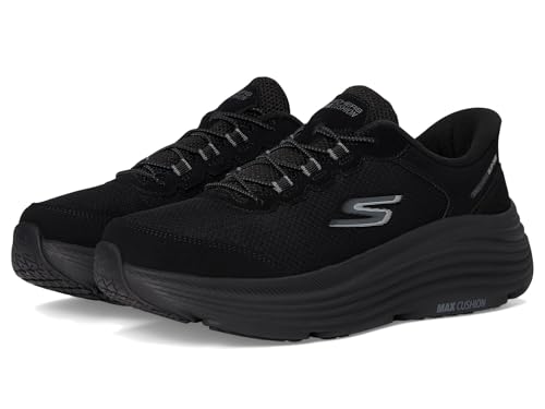 Skechers Women's Max Cushioning Endeavour Cardova Hands Free Slip-Ins Sneaker, Black, 7.5