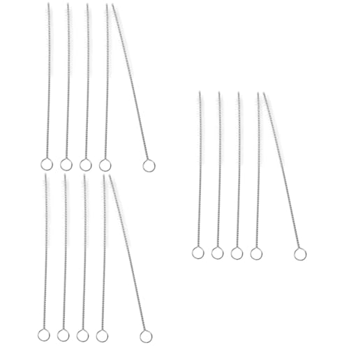 FOMIYES 15 Pcs Gas Cutting Tube Cleaning Brush Jade Brush Cleaner Cleaning Accessories Drinking Straws Long Brushes Straw Cleaning Brush Stainless Steel Multifunction Bottom Plate White