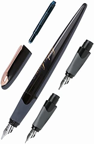 ONLINE Calligraphy Fountain Pen - 1.4 Mm Nib, Air Black/Rose Gold, Uses Standard Ink Cartridges - View #10