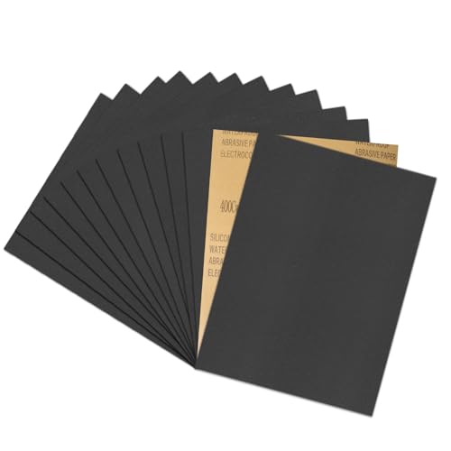 BODHTAT 紙ヤスリ 耐水ペーパー #400番 サンドペーパー(15枚入) 中目 紙やすり 耐水ヤスリ 280 mm x 230 mm,車 金属磨き 木工DIY作業に キッチンの掃に最適です