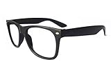 FancyG Classic Retro Fashion Style Glasses Frame Eyewear NO LENS - Matte Black