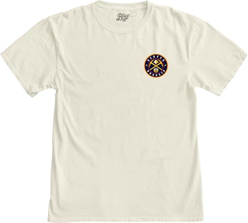 Image of Blue 84 NBA Unisex-Adult NBA Officially Licensed T-Shirt Ringspun Front /Back Ivory