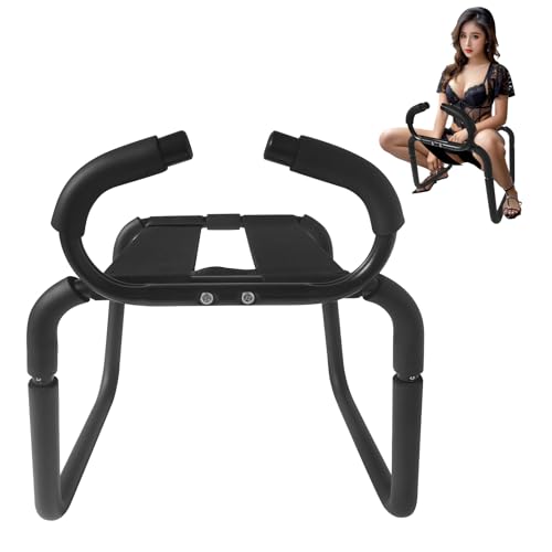 Sex Chiar Multifunction Sex Position Enhancer Chair, Sex Furniture Love Position Aids Chair with Handrail, Novelty Sex Toy Sex Games Sex Bench for Couples Adult SM Games (Black)