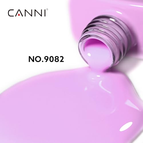 Image of CANNI Light Purple Gel Nail Polish, 1Pcs Purple Gel Polish Color High Gloss Soak Off U V Nail Manicure Salon DIY
