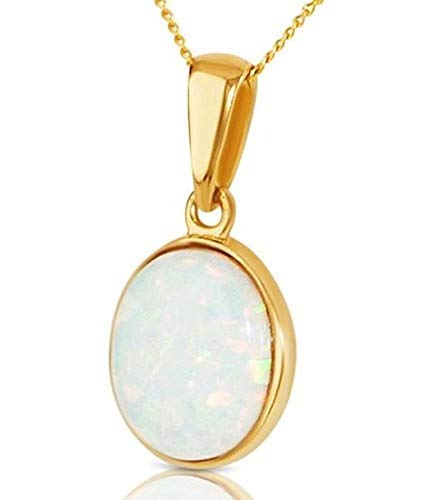 shree yade gems 8.25 Ratti / 7.22 Carat Certified Natural Opal Pendant Locket (Australian Opal) Brilliant Cut Certified Astrological Gemstone (OP0294)-picture-49