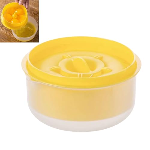 Egg Separator for Raw Eggs,2 in 1 Egg Yolk Separator with Egg Breaker for Yolk Separate Up to 5 Eggs Once,Egg White Separator Easy Egg White and Yolk Separation,Kitchen Tools 1 Pack Egg Separators