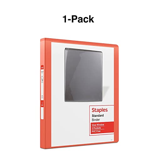 Staples 82617 Standard 1/2-Inch 3-Ring View Binder Orange (26430-Cc) #TOP5