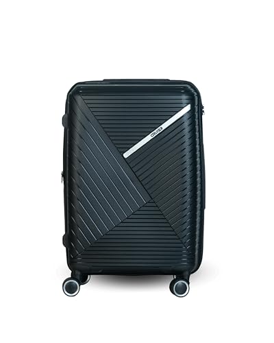 Image of CRUISE Mignight Trolley Bags Multi Set Offer | Hard Shell Expandable Suitcases | Cabin and Check-in Lightweight Luggage Bags for Travel (Set of 1, Midnight Black, Medium)