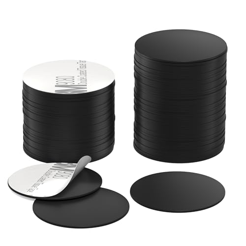 Image of 100 Pieces NFC Tags Black NTAG215 NFC 215 Tags NFC Coins Cards Black NFC Stickers Round 13.56MHz NFC Chip with Adhesive Back, Compatible with TagMo and NFC Enabled Phones