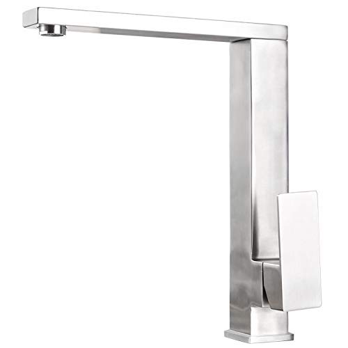 Robinet de cuisine noir mat en acier inoxydable 304 pour un évier moderne