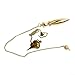 Divination Metal Pendant with Gold Finish - Lightweight Dowsing Tool for Finding Water, Metals or Energy - Portable Copper Divining Rod Spiritual Tool（B）