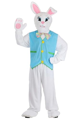 Adult Seasonal Easter Bunny Costume | Spring Rabbit Plush Mascot Outfit for Photoshoots, Egg Hunts and Parades