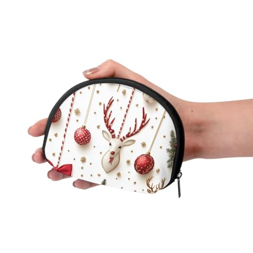 Portable Coin Purse Winter-Christmas-Wonderland Mini Zippered Money Pouch Card Holder3