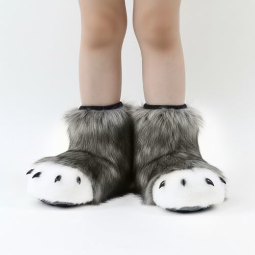 Chaussons pattes de chat pantoufles mignonnes à griffes pour enfant - 5
