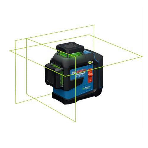 Bosch GLL300-42GL 360 Green-Beam Three-Plane Leveling and Alignment Laser Self-Leveling Li-Ion Battery USB-C Charging IP65 Rated 100 Ft. Range
