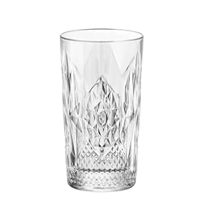 Bormioli rocco bartender stone 165 oz cooler glass clear set of 6  urban country home decor