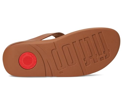 Image of FitFlop Women's Fino Crystal-Chain Leather Toe-Post Sandal