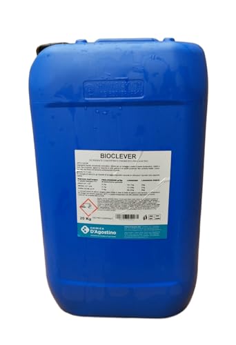 20 kg Bioclever Detergente Enzimatico Concentrato Lavatrici Lavaggio a Bassa Temperatura Rimuove Macchie di Grasso e Proteine Per Tutti i Tessuti