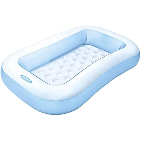 Piscina hinchable rectangular Intex SmallPools 166x100x25 cm Azul Cover