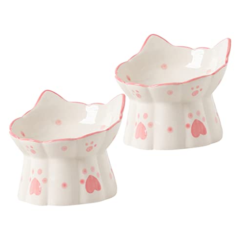 TOYANDONA 2Piezas Tazón para Cerámica Estable para Comer Derrames